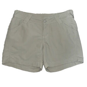 Columbia PFG Tan 6 Inch Khaki Fishing Outdoor Hiking Casual Shorts - Size Small